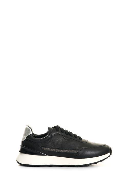 Velez Leather Sneakers With Details In Black