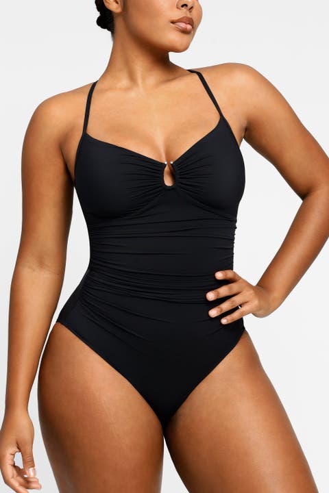 Smart Sculpt U-Ring Cut Out Shaping Swimsuit