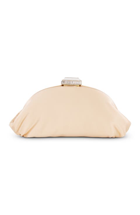 Leia Satin Pouch Clutch