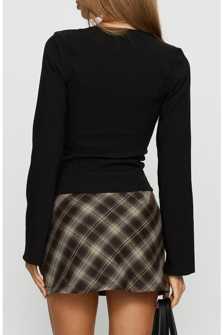 Serefina V-Neck Top, Alternate, color, BLACK