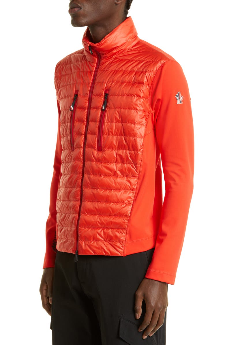 Moncler Grenoble Quilted Down & Jersey Cardigan, Alternate, color, 