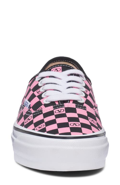 Valentino Garavani And Vans Low-top Trainer In Fabric With Vlogo Checkerboard Print In Multi