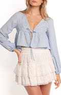 Petal & Pup Sundara Tie Front Peplum Top