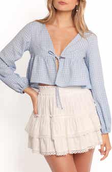 Petal & Pup Sundara Tie Front Peplum Top