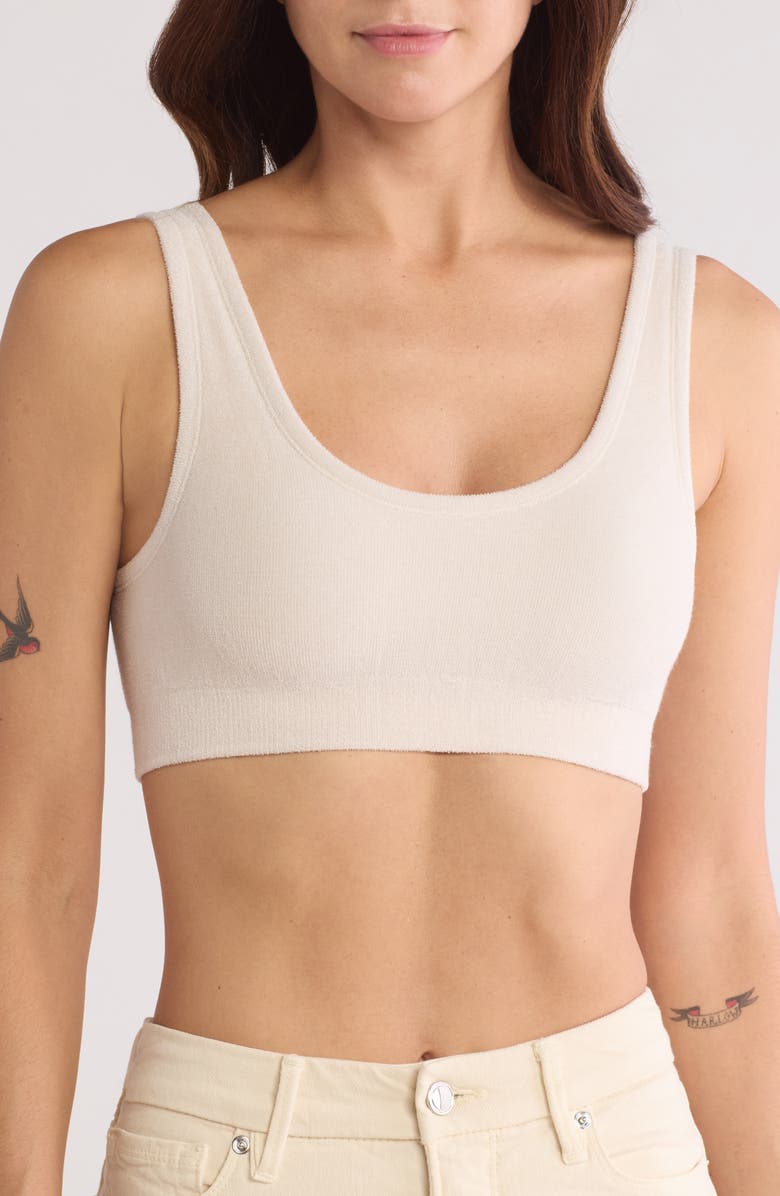 Good American Terry Scoop Bralette, Main, color, 