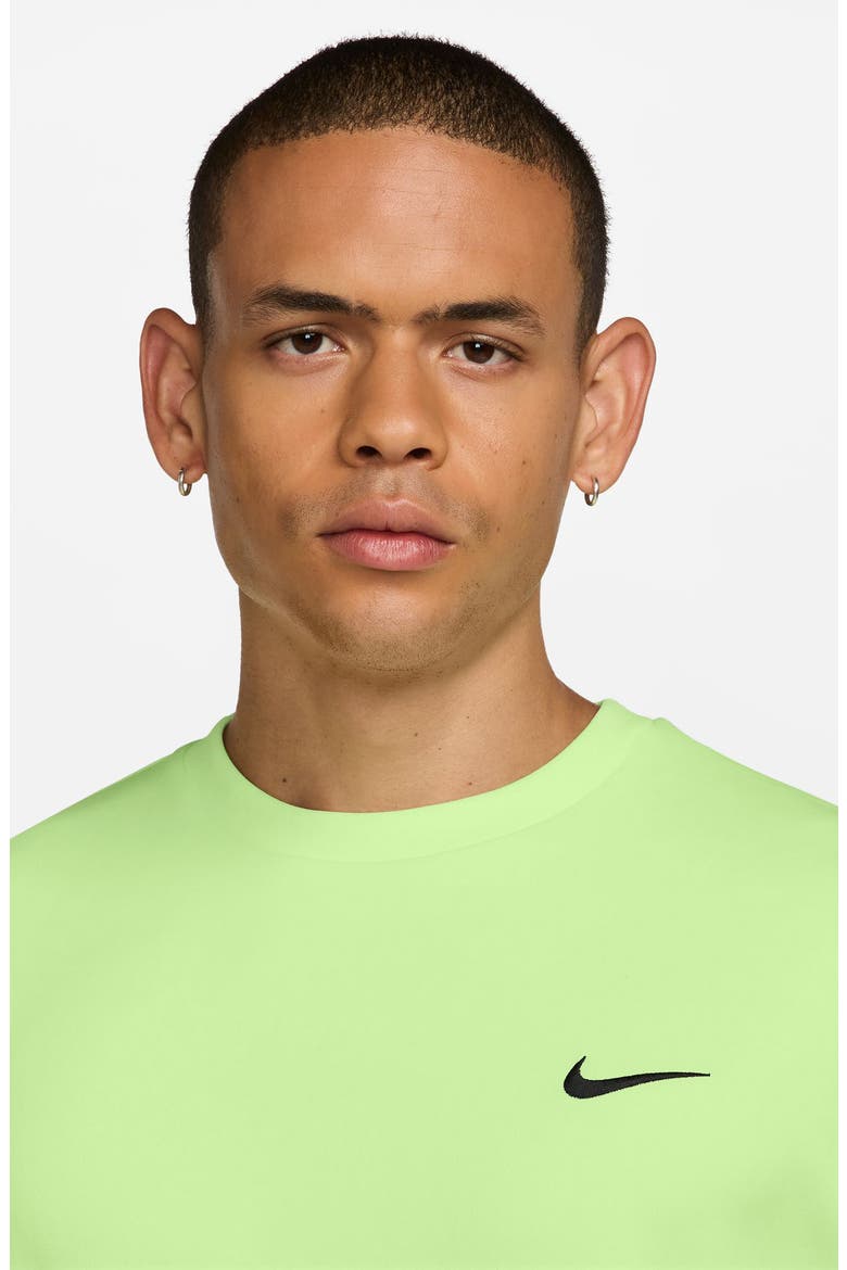 Dri-FIT Primary Fleece UV Crewneck Sweatshirt, Alternate, color, LIGHT LIQUID LIME/ BLACK