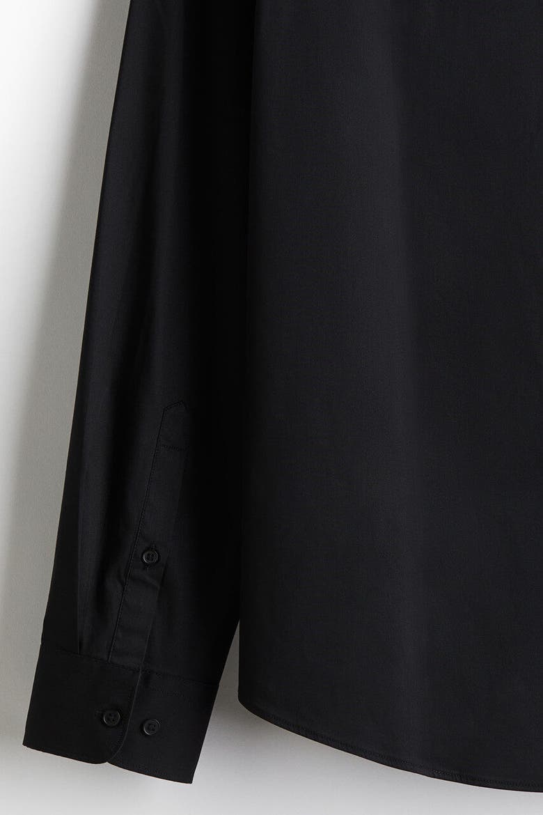 Slim-Fit Stretch Shirt, Alternate, color, Black