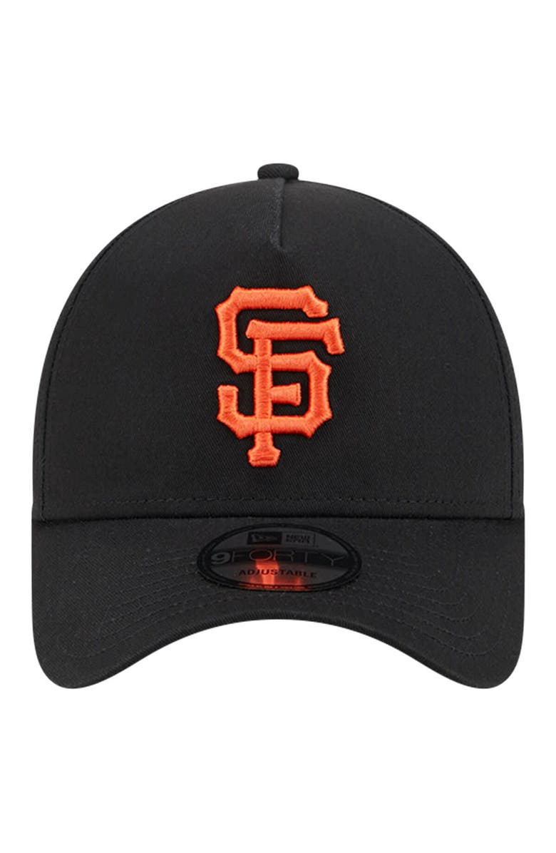 New Era Men's New Era Black San Francisco Giants Team Color A-Frame 9FORTY Adjustable Hat, Alternate, color,