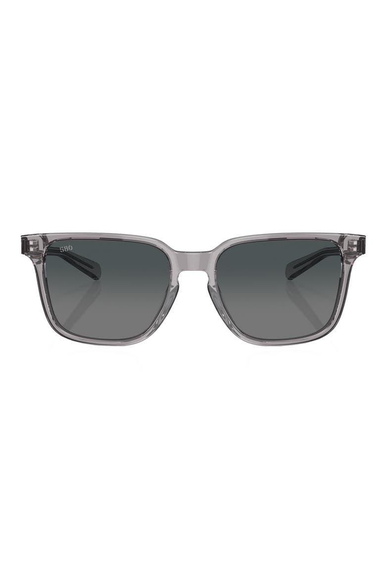 Kailano 53mm Gradient Polarized Square Sunglasses, Main, color, GREY GRADIENT