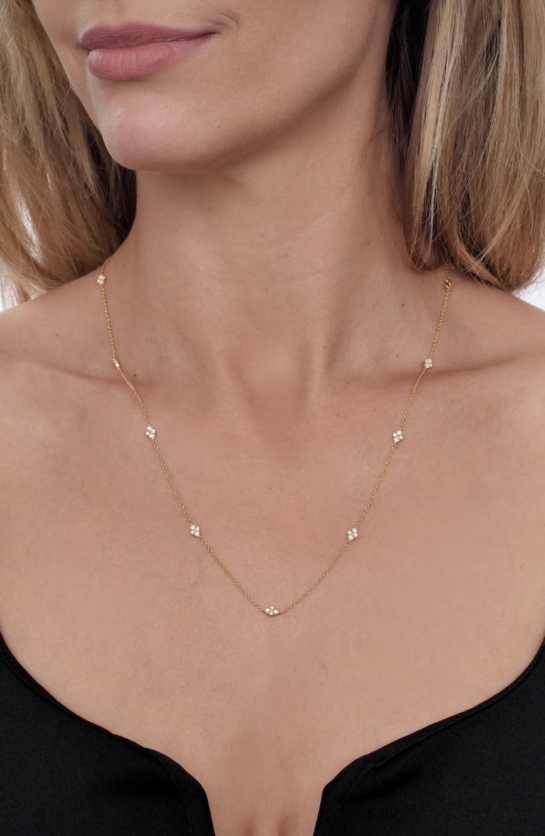 Bony Levy Diamond Station Necklace, Alternate, color,