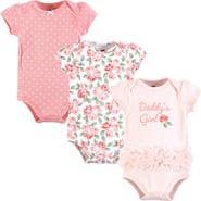 Hudson Baby Essential Three-Piece Set of Cotton Bodysuits