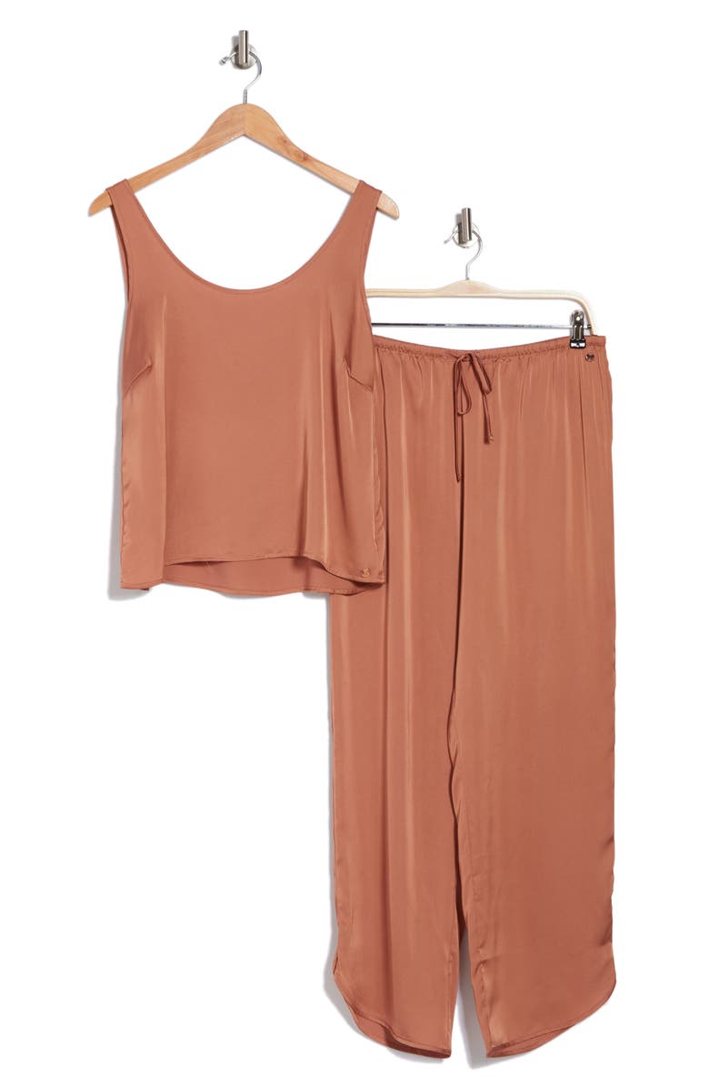 Danskin Satin Long Pajamas, Alternate, color, 