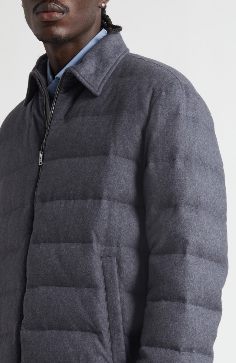 Herno Cashmere & Silk Down Puffer Jacket, Alternate, color, Charcoal