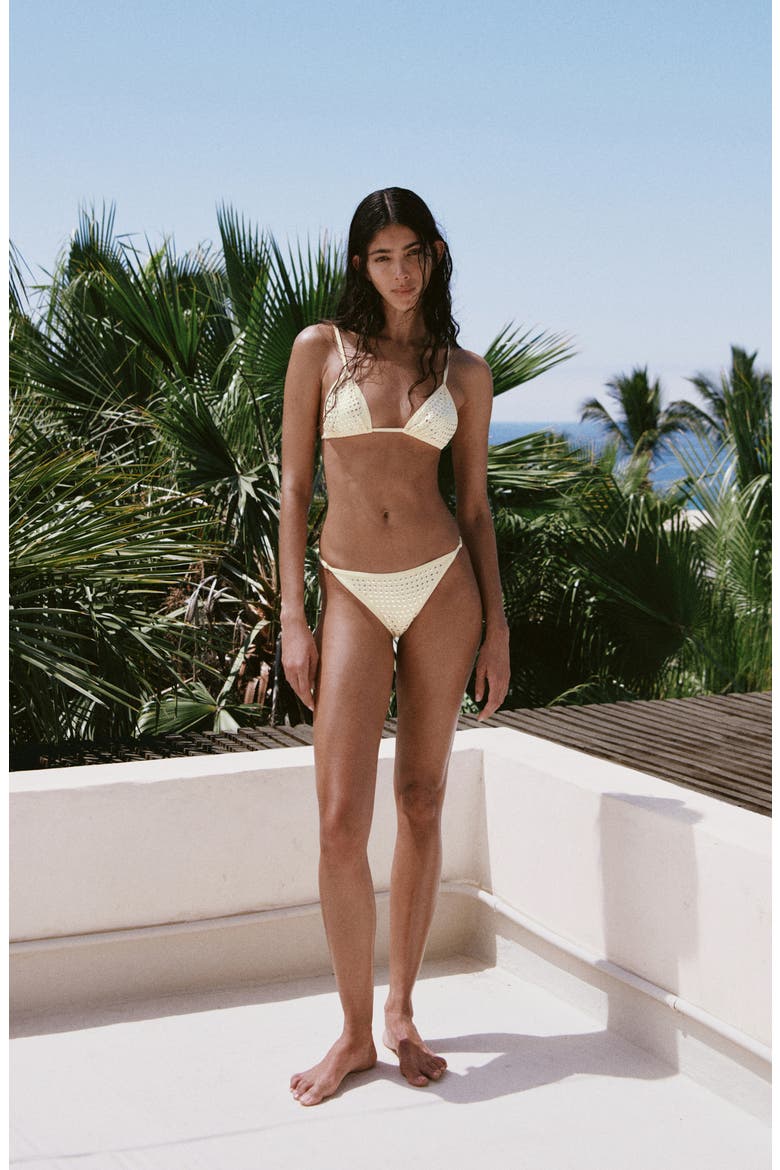 Studded Bikini Bottoms, Alternate, color, YELLOW