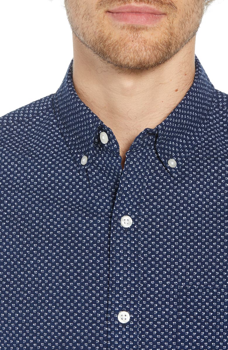 Bonobos Slim Fit Poppy Print Shirt, Alternate, color,