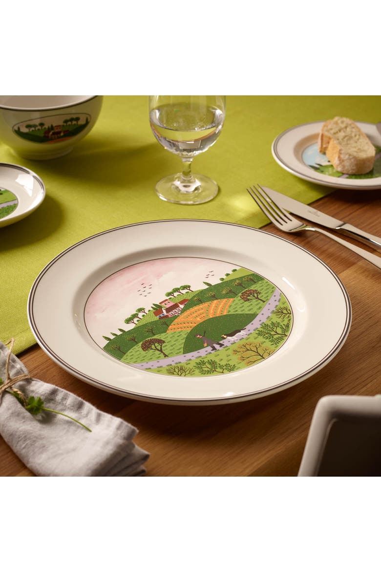 Design Naif Dinner Plate #6 Hunter & Dog, Alternate, color, None
