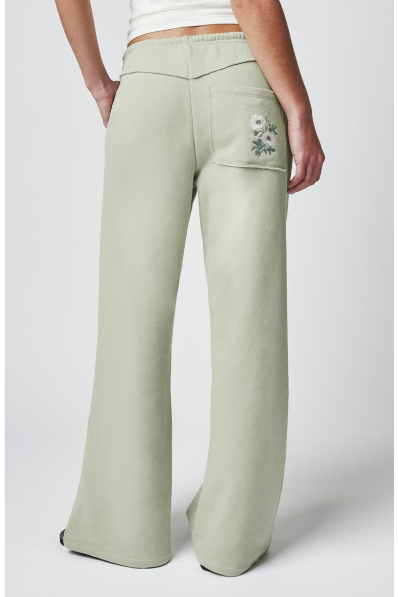 Seam Detail Wide Leg Lounge Pants, Alternate, color, DESERT SAGE