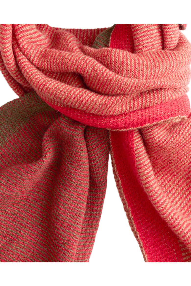 Cashmere Merino Ultra-Soft Marled Knit Scarf, Alternate, color, Reds Combo