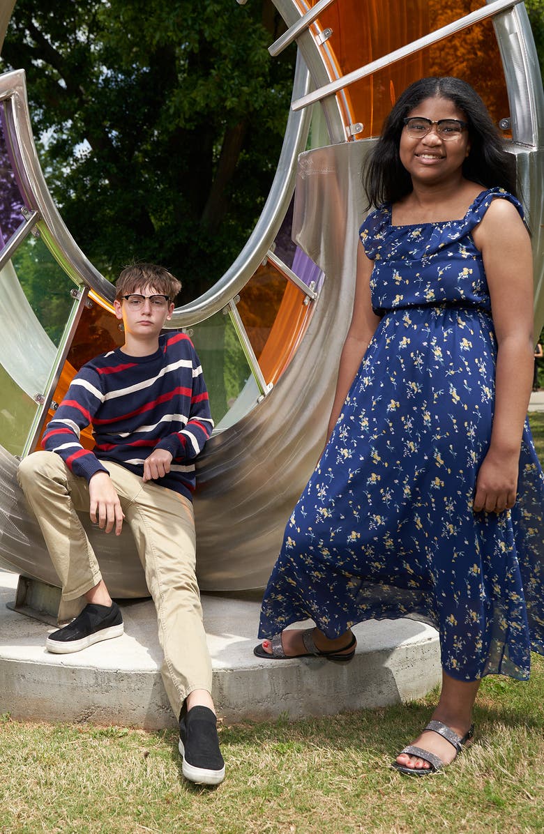 KidRaq Kids' Scholar 48mm Optical Frames, Alternate, color, Black Ice