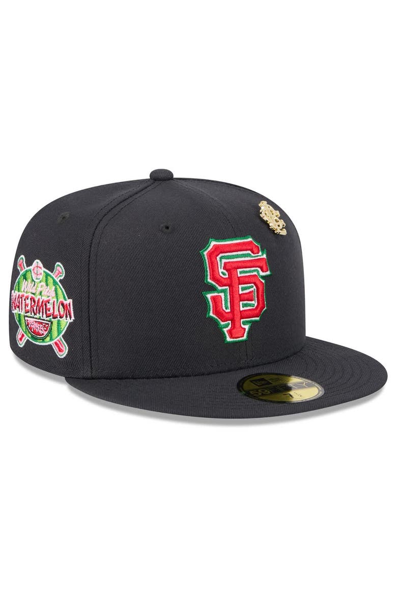 Men's New Era  Black San Francisco Giants 2025 Big League Chew 59FIFTY Fitted Hat, Alternate, color, Black