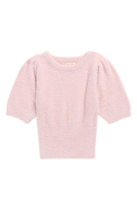 Kids' Eyelash Short Sleeve Sweater (Big Kid)