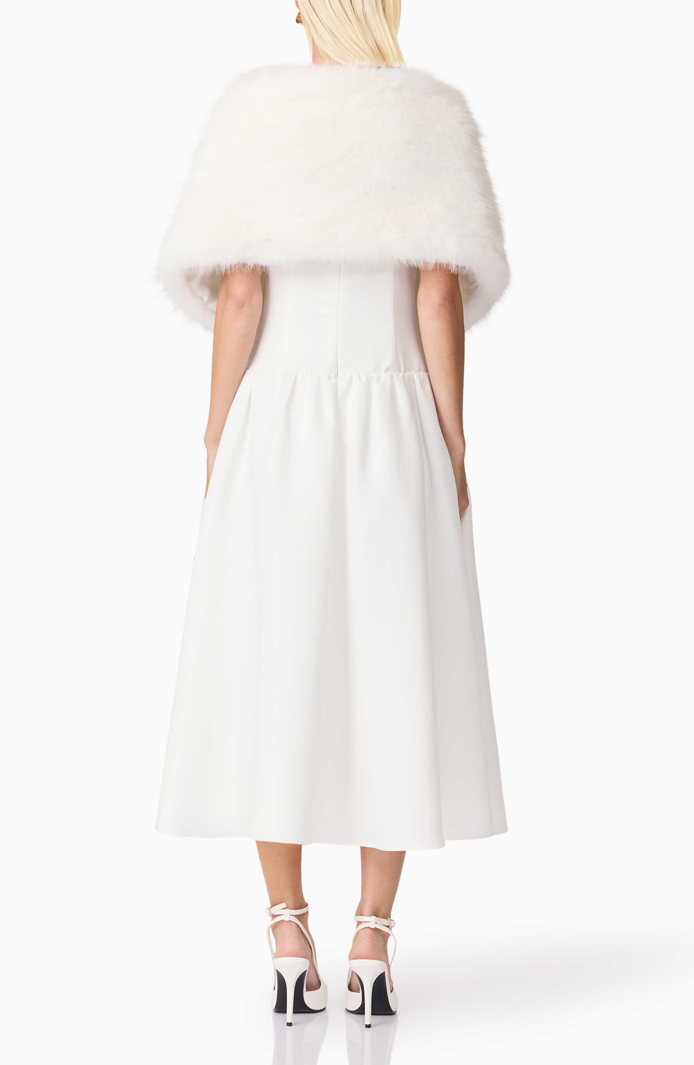 Lucyna Faux Fur Capelet - image 2