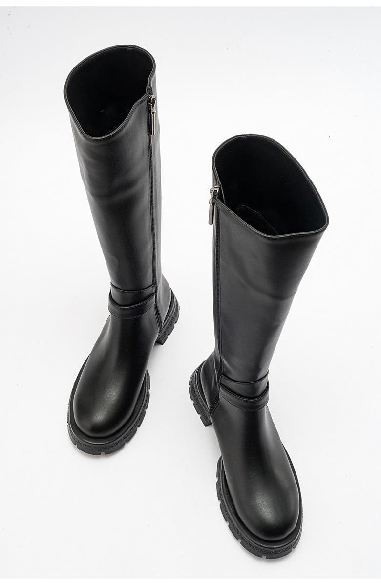 Prologue Shoes Covela Knee High Boot, Alternate, color, Black Faux Leather