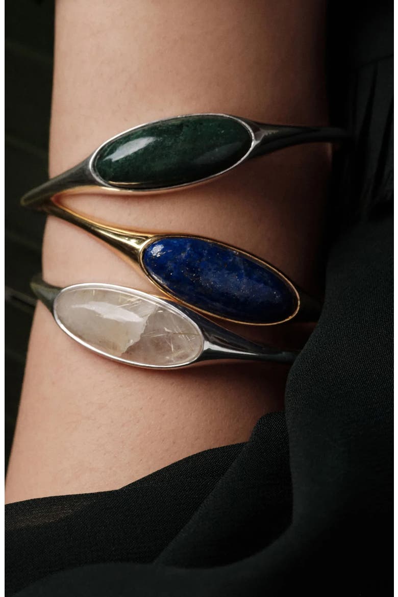Cabochon Cuff Bracelet, Alternate, color, 14K GOLD VERMEIL
