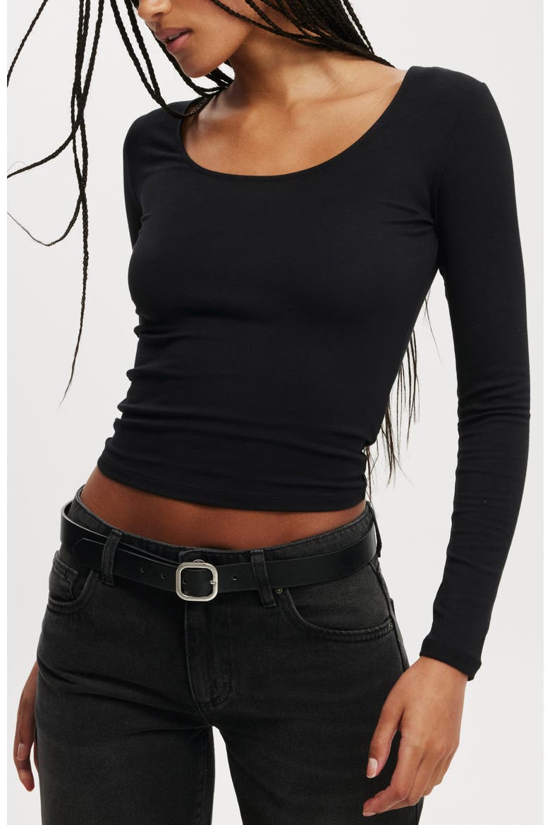 Sunday Scoop Long Sleeve, Main, color, BLACK