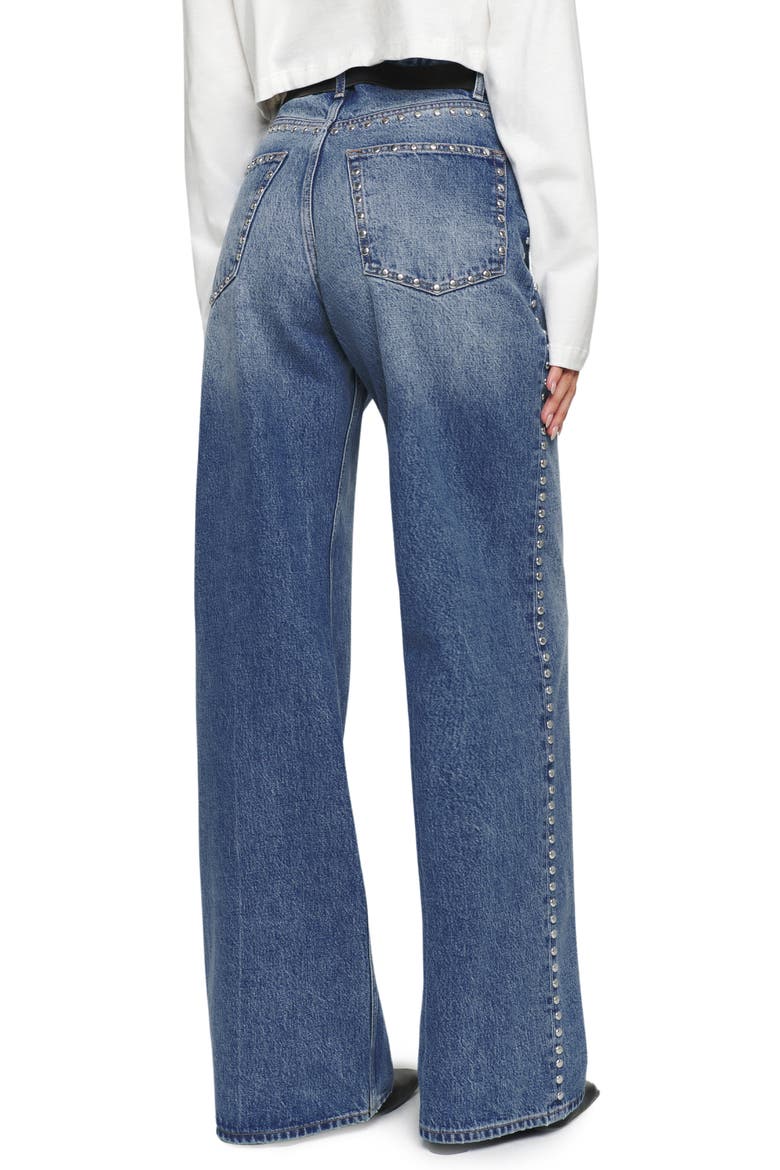 Cary Studded High Waist Slouchy Wide Leg Jeans, Alternate, color, CHESAPEAKE STUDDED