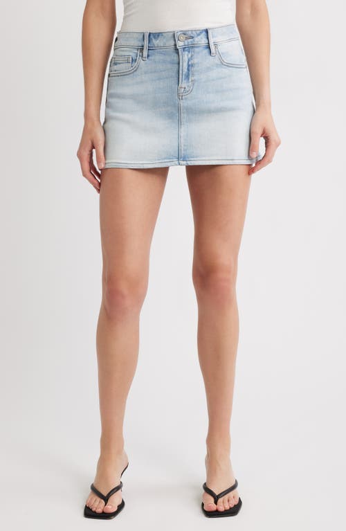 HIDDEN JEANS Micro Denim Miniskirt in Medium Wash 