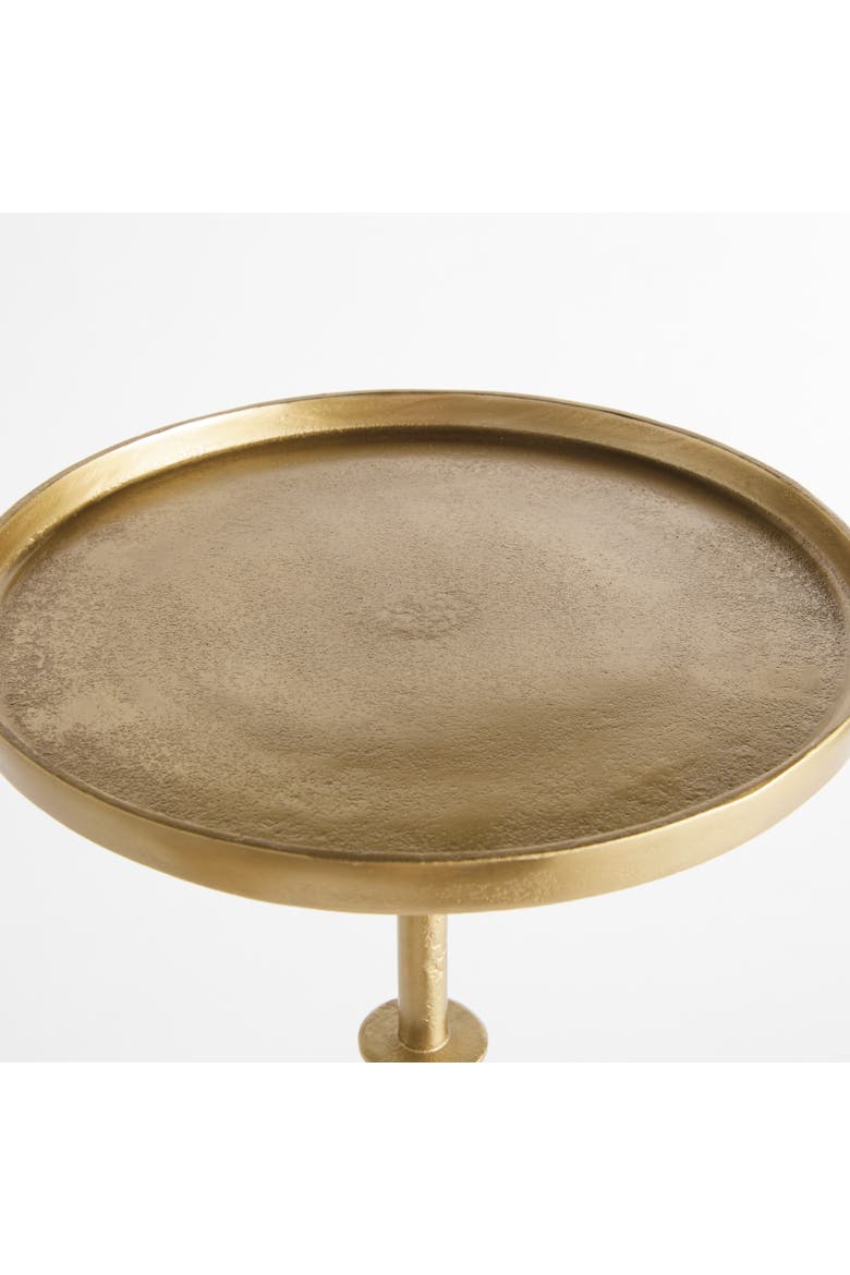 Conrad Gold Aluminum Side Table, Alternate, color, Gold