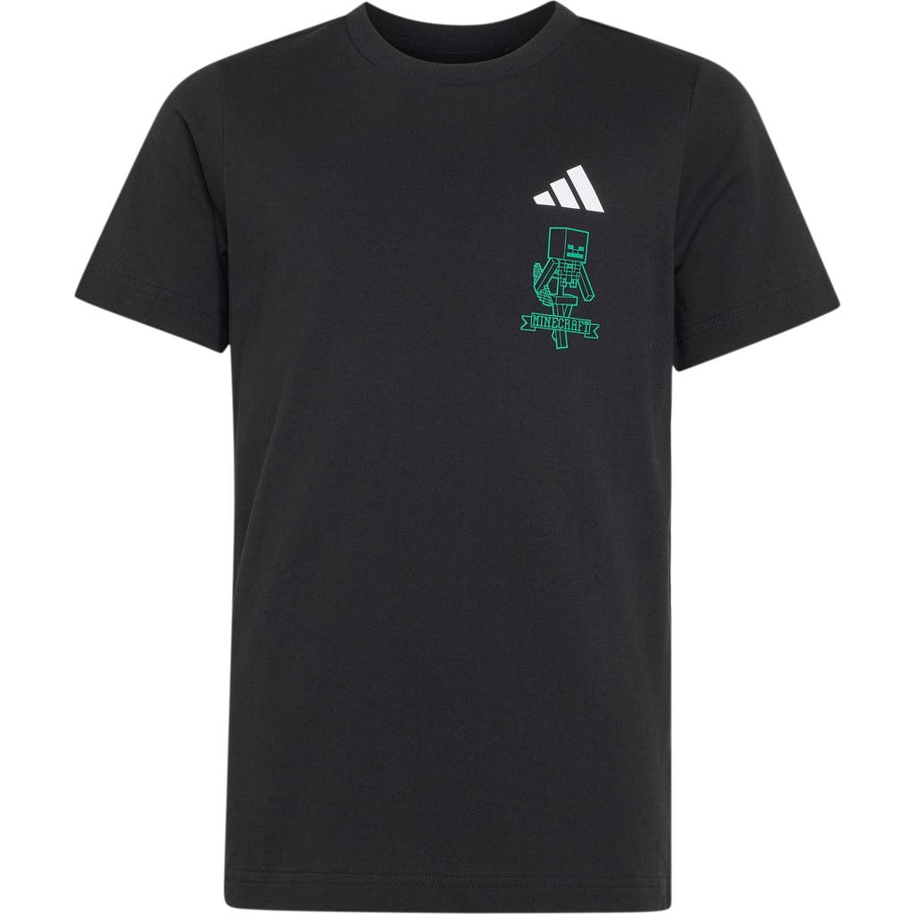 Adidas Originals Kids' Minecraft® Graphic T-shirt In Black