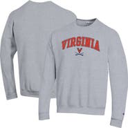 Champion Men's Champion  Heather Gray Virginia Cavaliers Arch Over Logo Pullover Sweatshirt