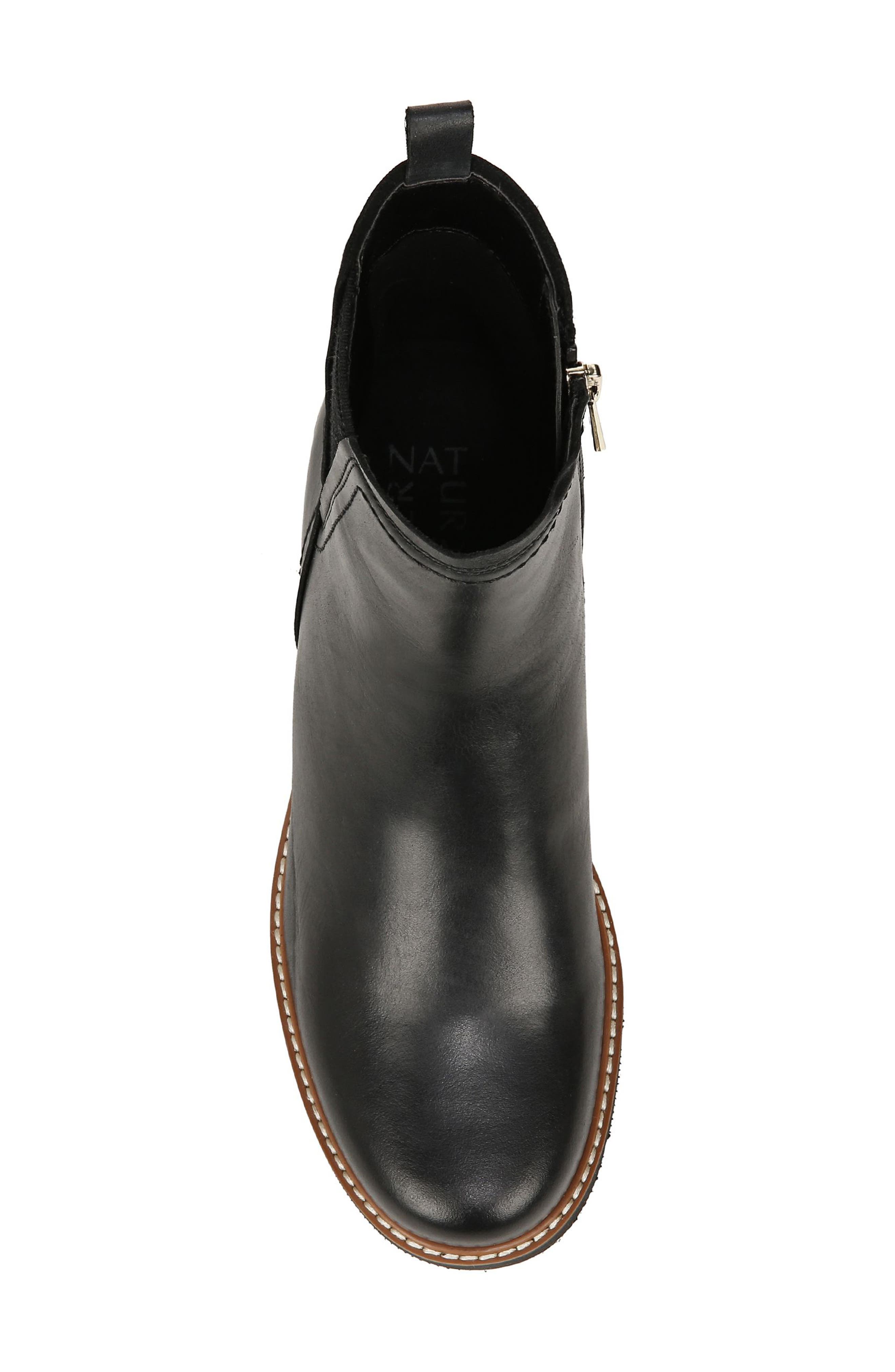 Naturalizer Darry Water Repellent Platform Bootie, Alternate, color, Black Leather