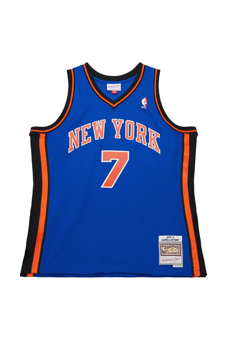 Men's Mitchell & Ness Carmelo Anthony Blue New York Knicks Big & Tall 2010/11 Swingman Jersey, Alternate, color, Blue