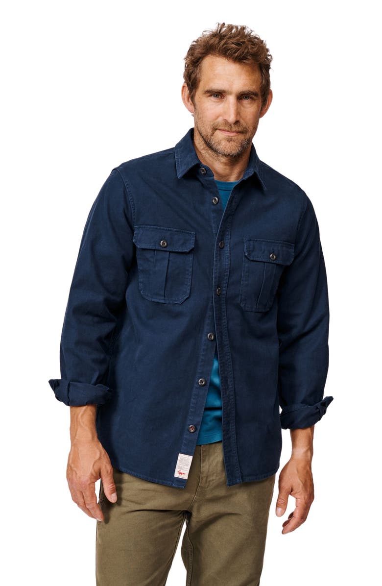 Aubin Dovedale Overshirt, Main, color, Navy