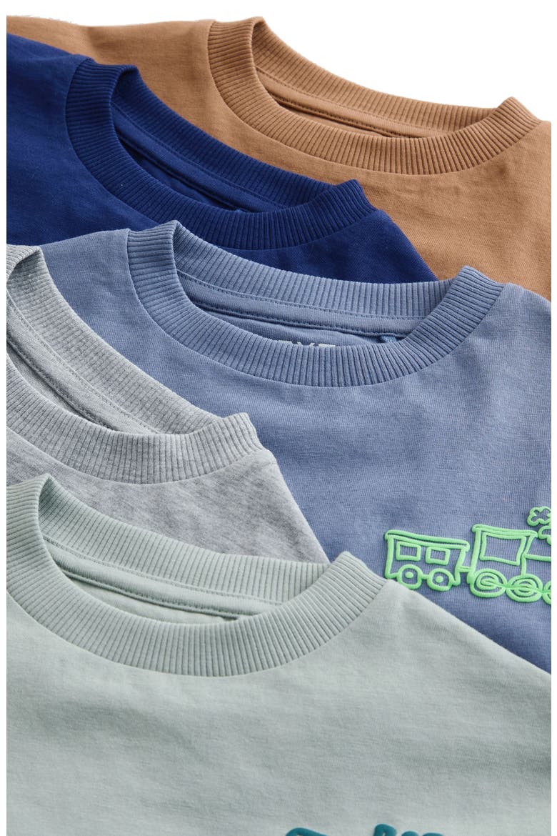 Kids' Assorted 5-Pack Cotton T-Shirts, Alternate, color, MULTI