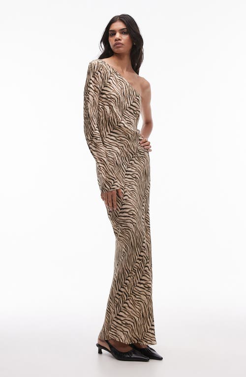 TOPSHOP TOPSHOP ONE-SHOULDER BIAS CUT MAXI DRESS