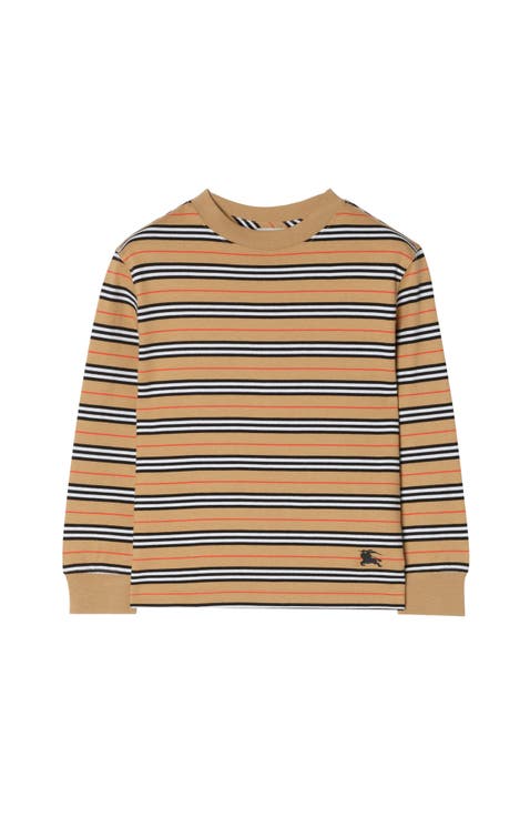 Long-sleeve Icon Stripe Cotton T-shirt