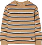 Burberry Long-sleeve Icon Stripe Cotton T-shirt
