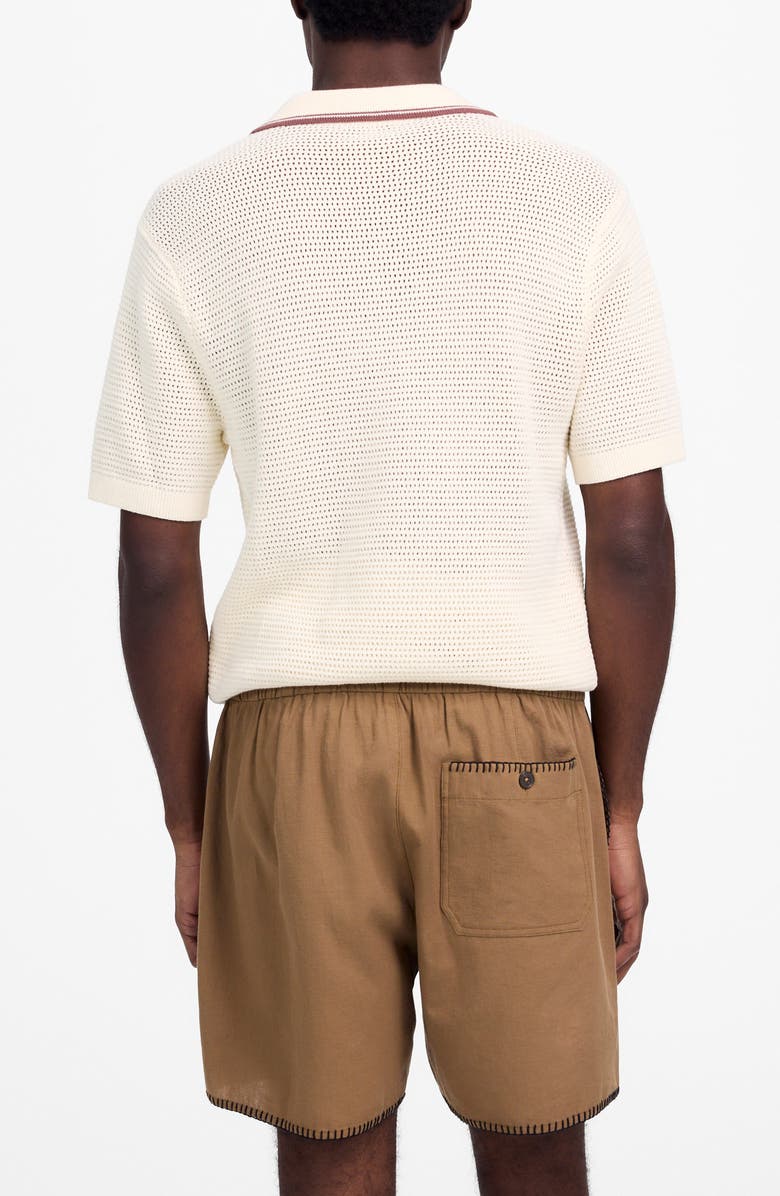 Madewell Blanket Stitch Everywhere Shorts, Alternate, color, Faded Birch