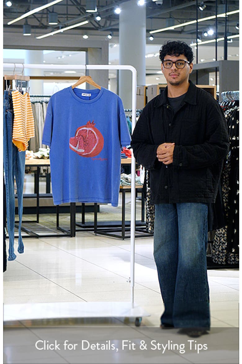 Linsay Pomegranate Oversize Cotton Graphic T-Shirt video