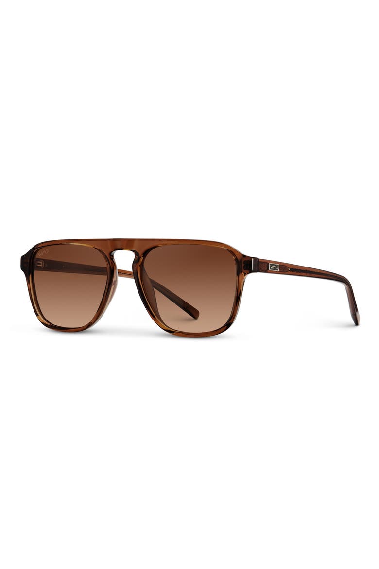 Emerson - 53mm Aviator Polarized Sunglasses, Alternate, color, Terracotta Brown