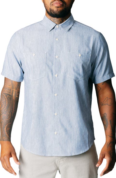 Blue Fin Short Sleeve Button-Up Shirt