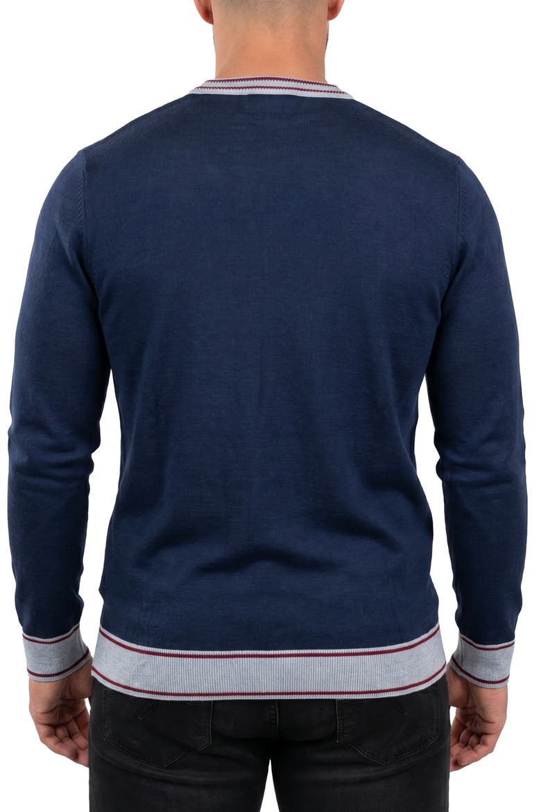 Merino Wool Crewneck Sweater, Alternate, color, BLUE