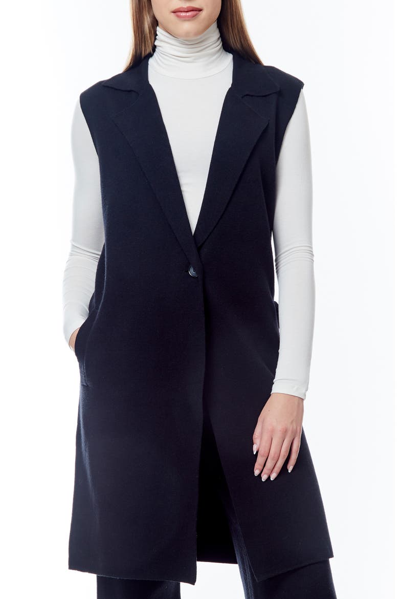 Whitney Longline Vest, Main, color, BLACK