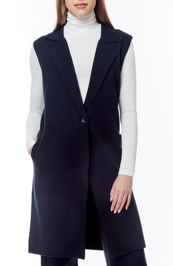 By Design Whitney Longline Vest In Black