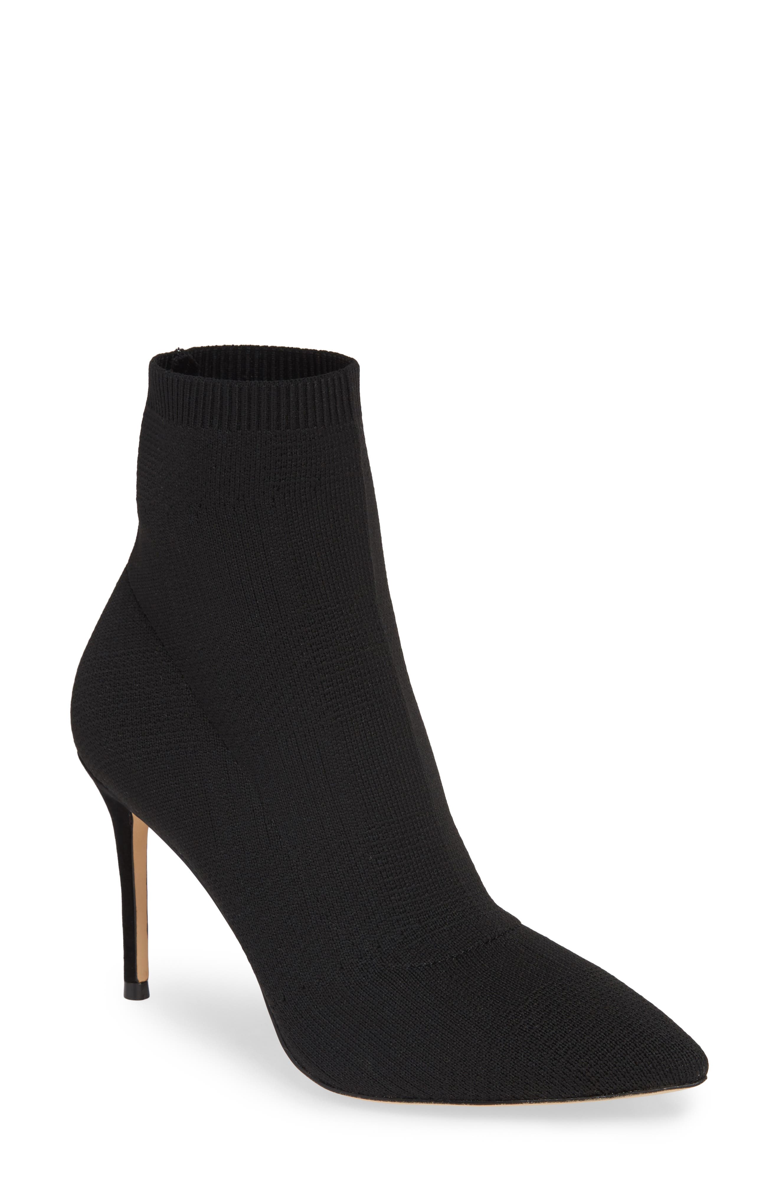 Nix Bootie (Nordstrom Exclusive), Main, color, BLACK KNIT