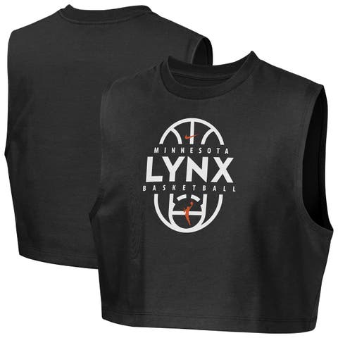 Girls Youth Nike Black Minnesota Lynx 2026 Authentic Practice Sleeveless Cropped T-Shirt